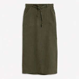 Artisan Ny Olive Midi Side Slit Skirt